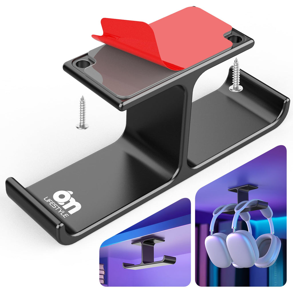Under Desk Headphone Hanger & Cable Holder